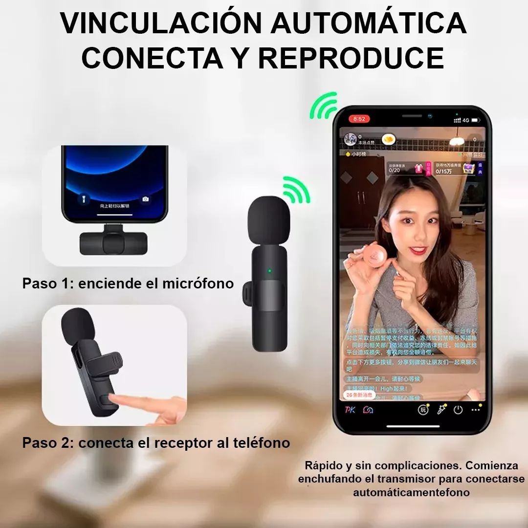 MICROFONO INALAMBRICO SOLAPA USB TIPO C