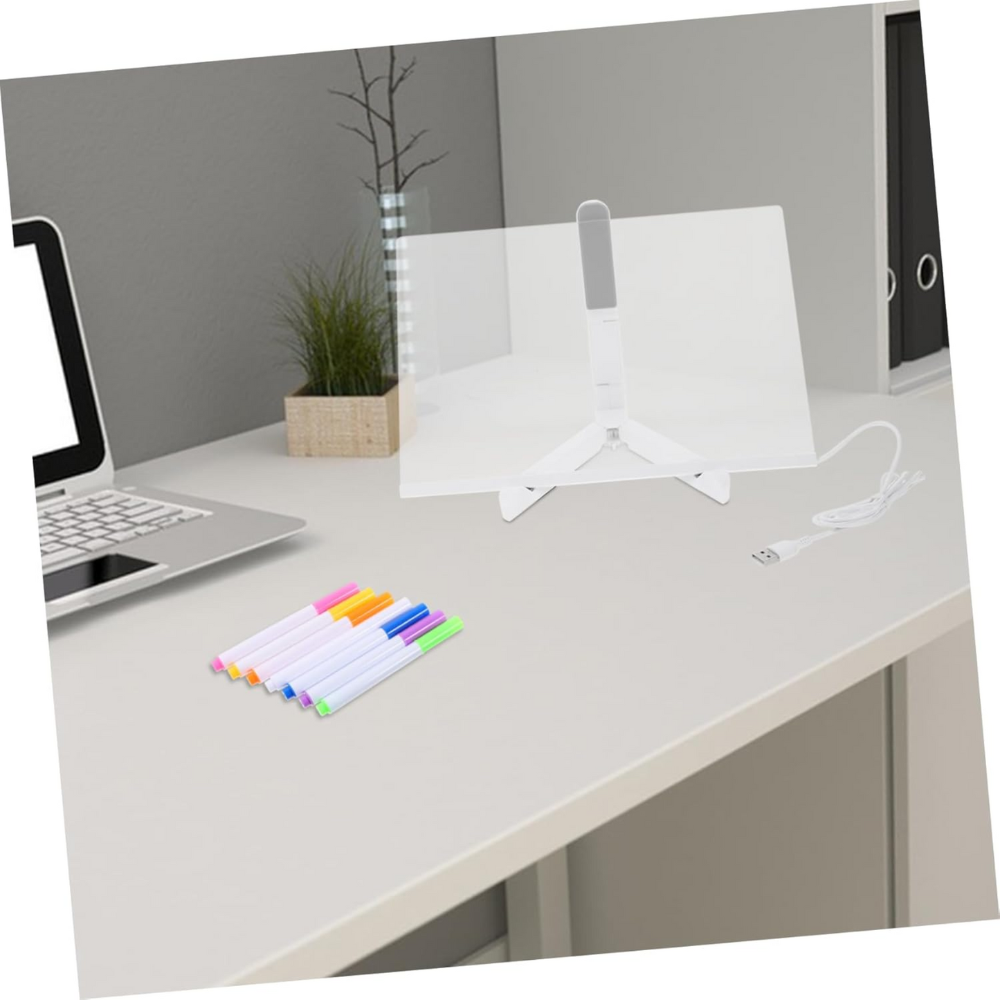 PIZARRA LAMPARA LED ACRILICA CON 7 COLORES DE REGALO