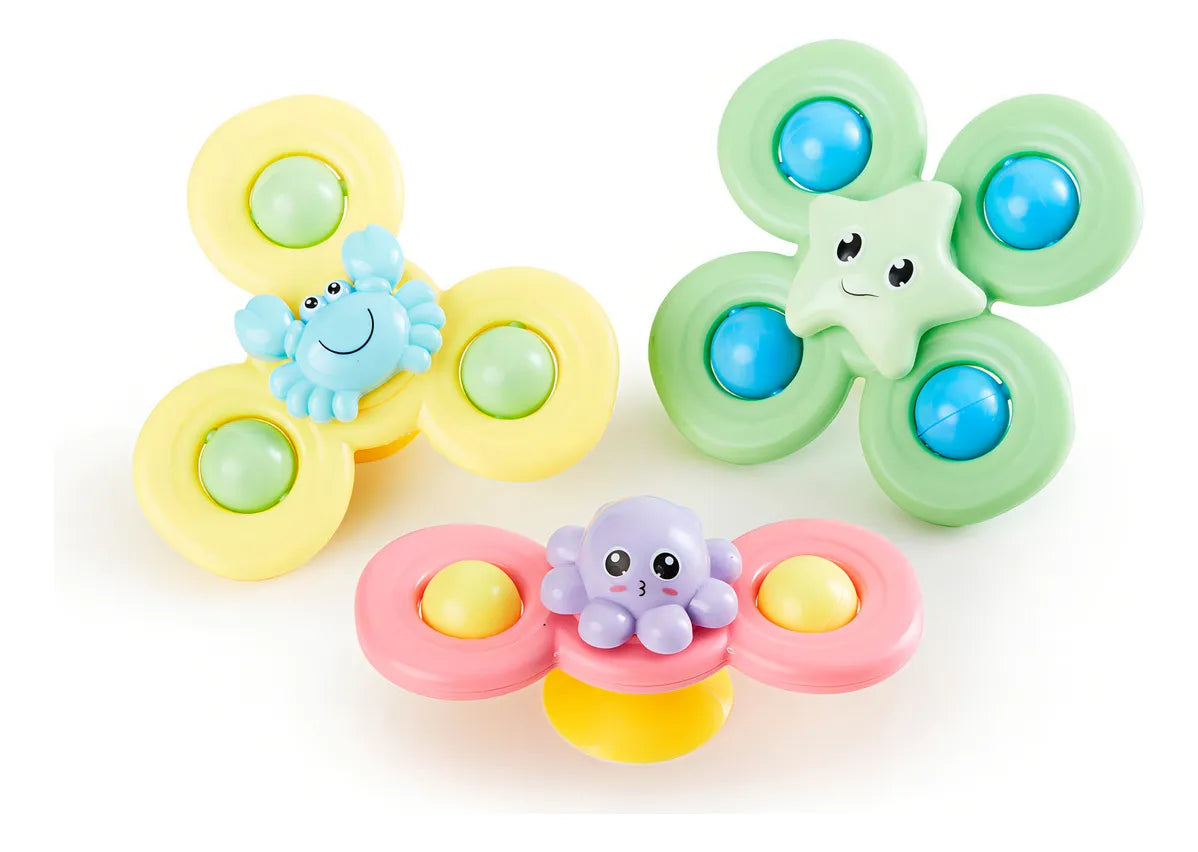 JUGUETE SPINNING CON VENTOSA PARA BEBES MONTESSORI