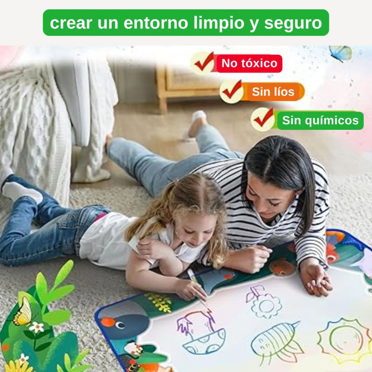 ALFOMBRA MAGICA DE DIBUJAR CON BOLIGRAFO AL AGUA
