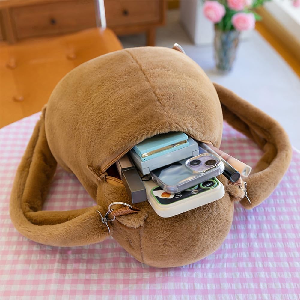 MOCHILA PELUCHE FELPA KAWAII CAPIBARA