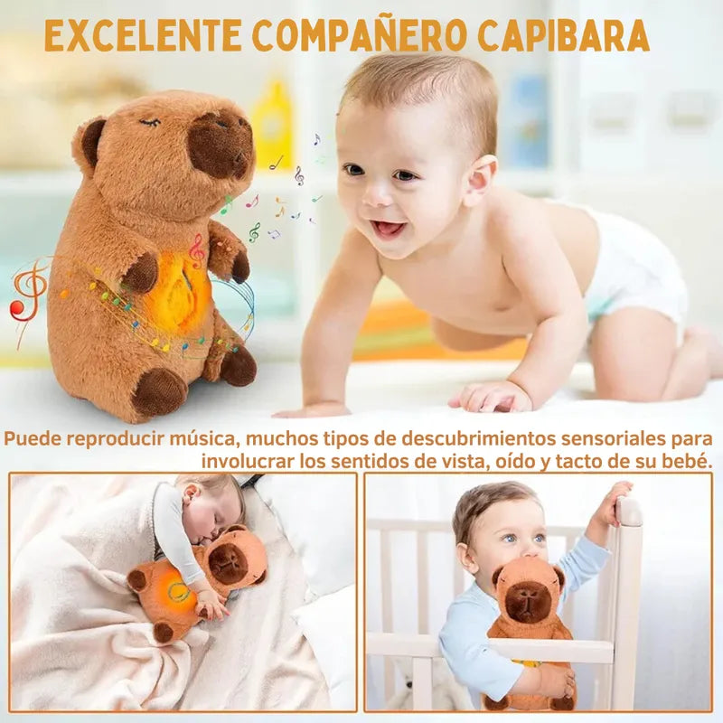 PELUCHE CAPIBARA BRILLANTE MUSICAL