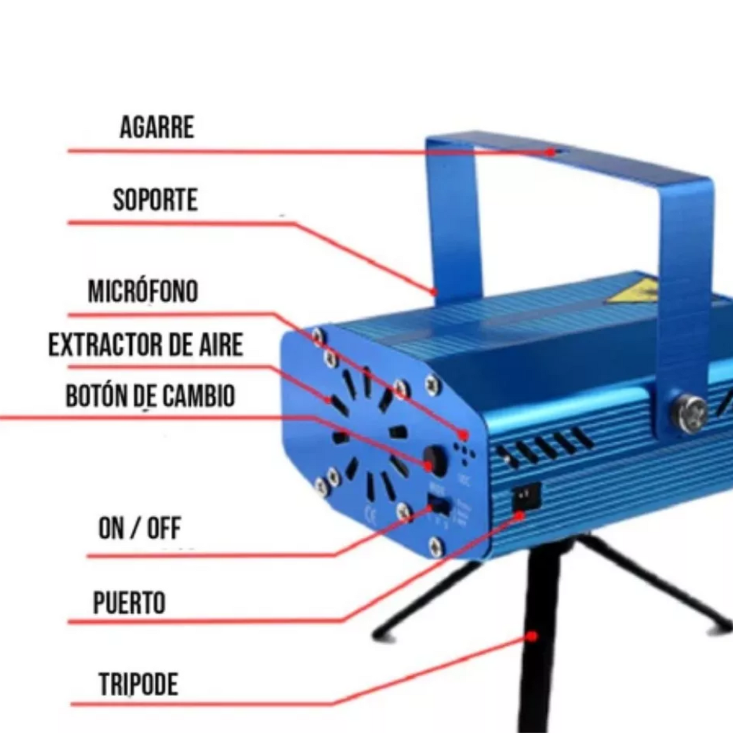 PROYECTOR LASER MINI LUCES DE FIESTA