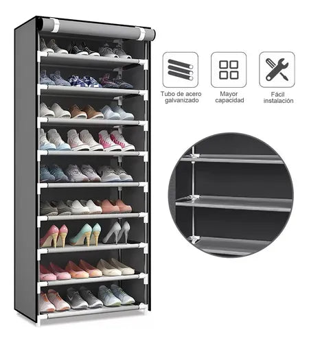 ZAPATERA OGANIZADOR VERTICAL 10 NVELES