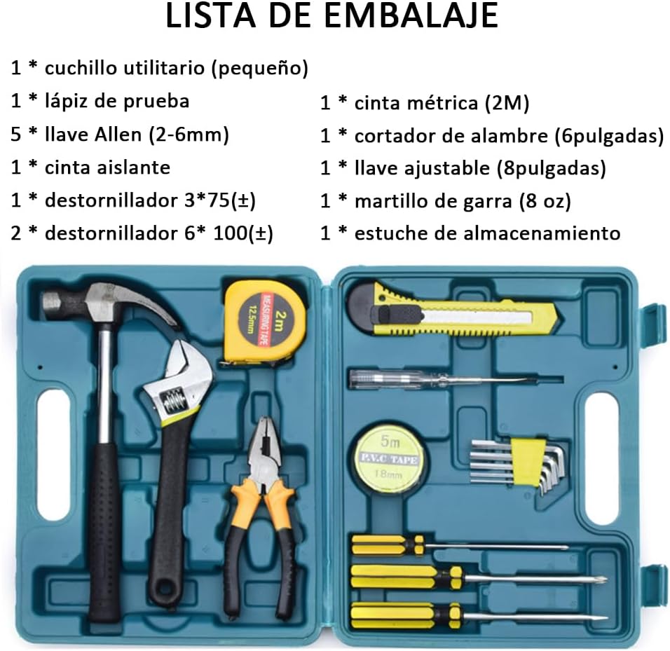 KIT CAJA DE HERRAMIENTAS MANUALES