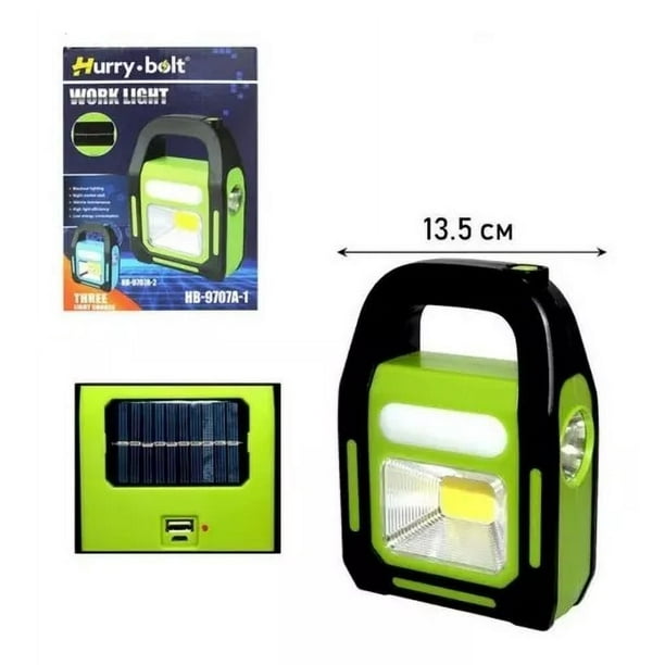 LINTERNA LED SOLAR 3 EN 1 USB RECARGABLE